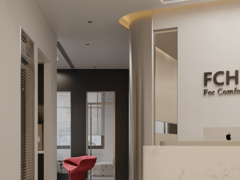 Modern office exhibition hall conference room live broadcast room chairman office-cr Modèle 3D