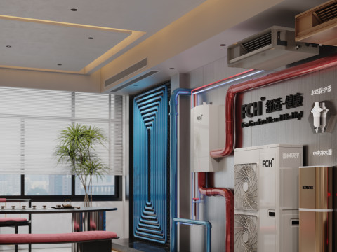 Modern office exhibition hall conference room live broadcast room chairman office-cr Modèle 3D