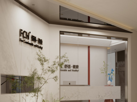 Modern office exhibition hall conference room live broadcast room chairman office-cr Modèle 3D