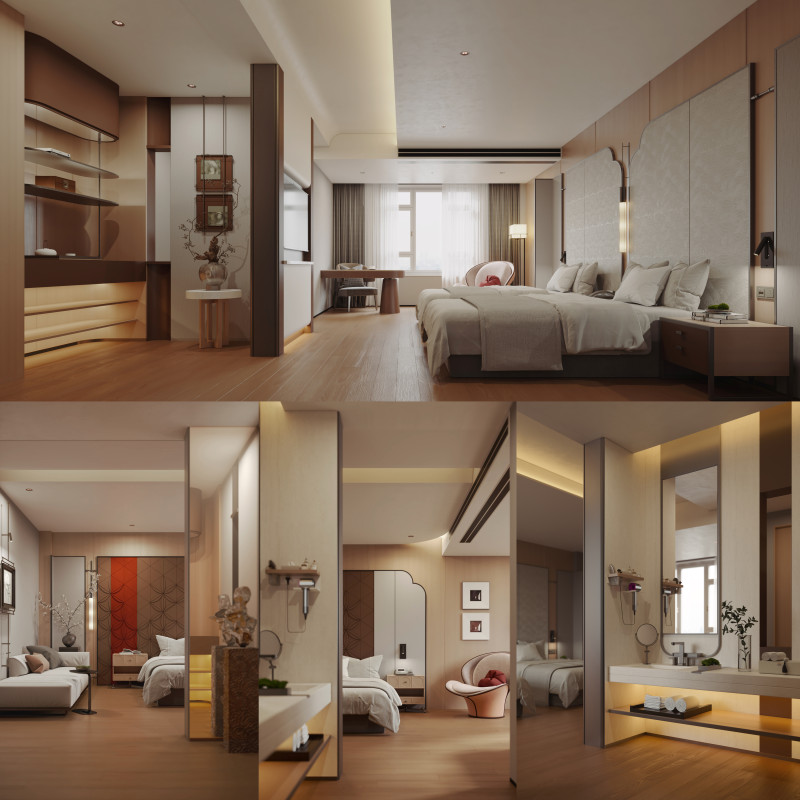 Modern hotel rooms suites bathrooms-cr Modello 3D .c4d .max .obj .3ds .fbx .stl .blend 