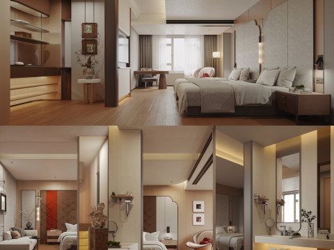 Modern hotel rooms suites bathrooms-cr 3Dモデル