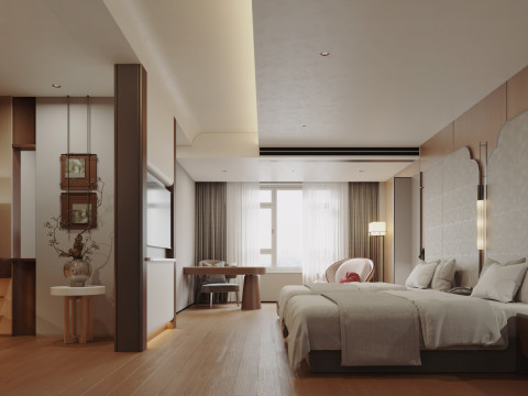 Modern hotel rooms suites bathrooms-cr Modello 3D