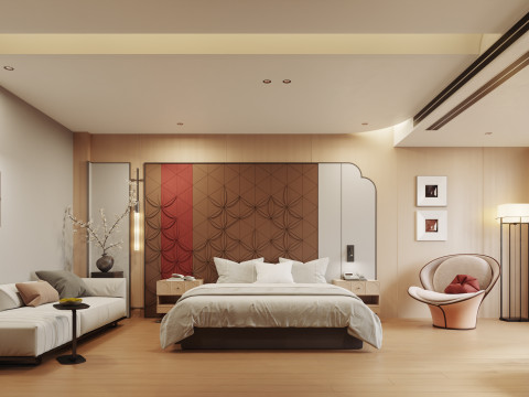 Modern hotel rooms suites bathrooms-cr Modello 3D