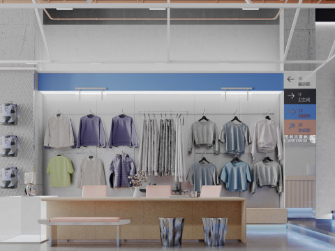 Modern sportswear store Sports outdoor ski equipment-cr 3D Modell