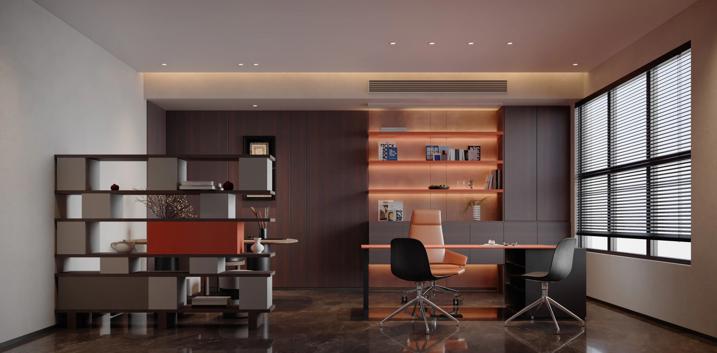 Hyundai Chairmans Office 3D Model .c4d .max .obj .3ds .fbx .stl .blend 