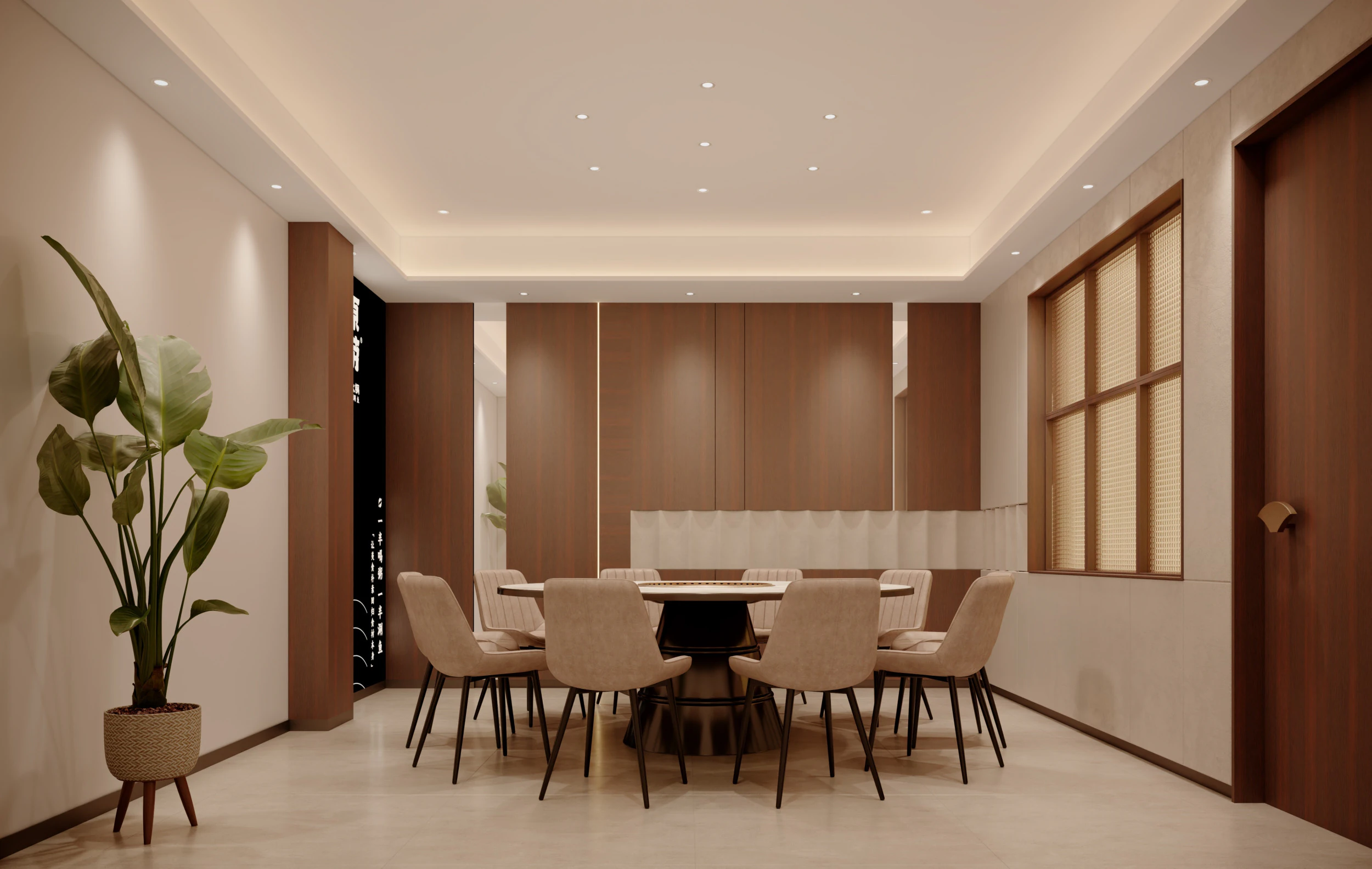 Modern and anti-Japanese dining box 3D Model .c4d .max .obj .3ds .fbx .stl .blend 
