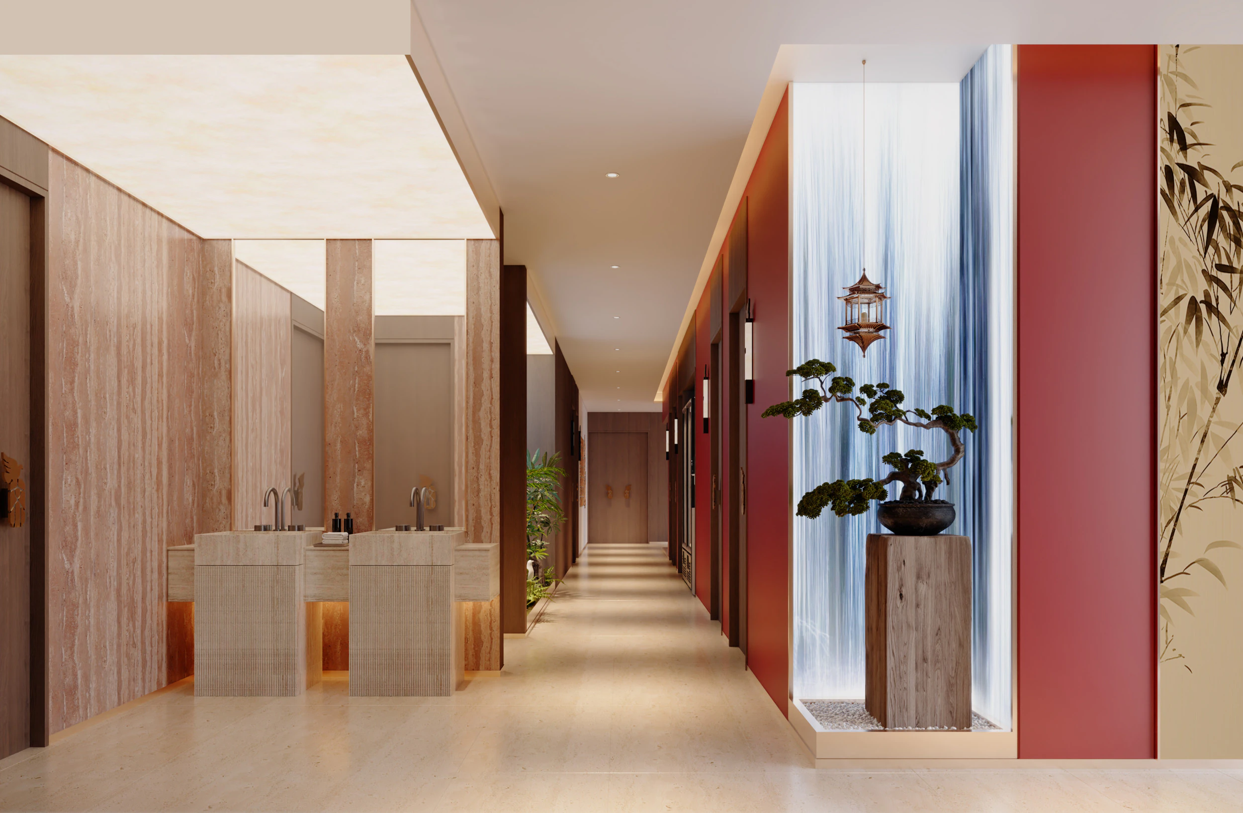 New Chinese dining aisle washbasin 3D Model .c4d .max .obj .3ds .fbx .stl .blend 