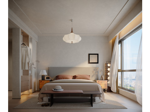 Modern pre-loved master bedroom 3Dモデル