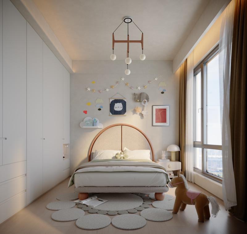 Modern cartoon childrens room 3D मॉडल .c4d .max .obj .3ds .fbx .stl .blend 