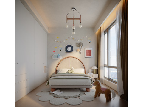 Modern cartoon childrens room Modelo 3D