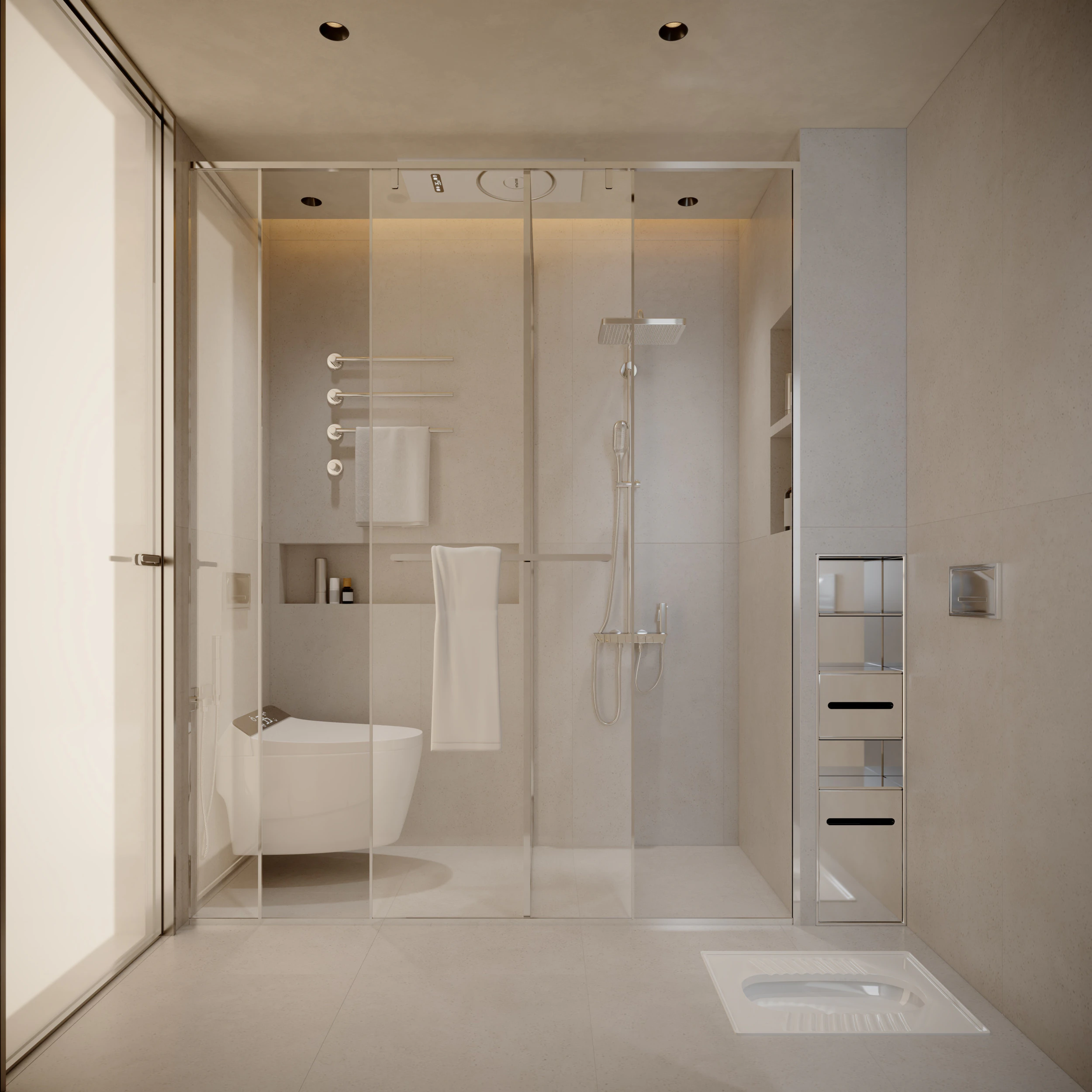 Modern minimalist bathrooms 3D Model .c4d .max .obj .3ds .fbx .stl .blend 