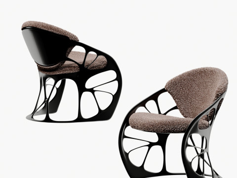 Modern light luxury lounge chairs side chairs dining chairs 3D Model