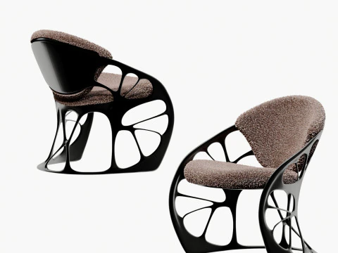 モダンで軽い高級ラウンジチェアサイドチェアダイニングチェア 3Dモデル