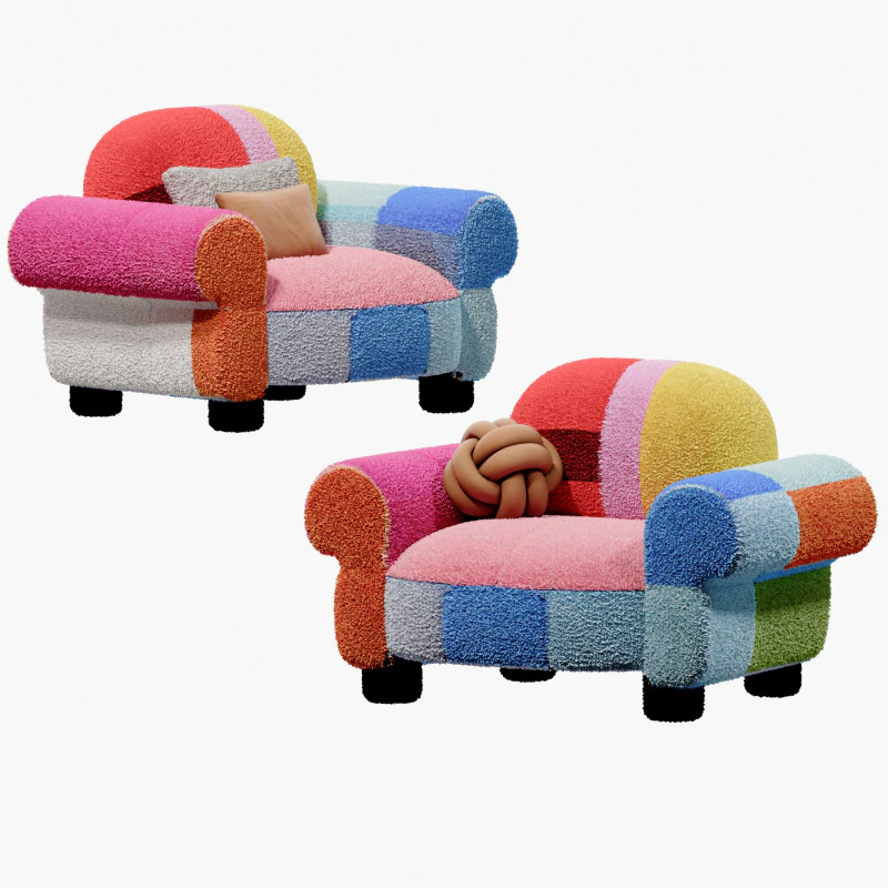 Сучасне крісло Mondrian Lounge 3D Модель .c4d .max .obj .3ds .fbx .stl .blend 