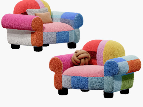 Modern Mondrian Lounge Armchair 3Dモデル