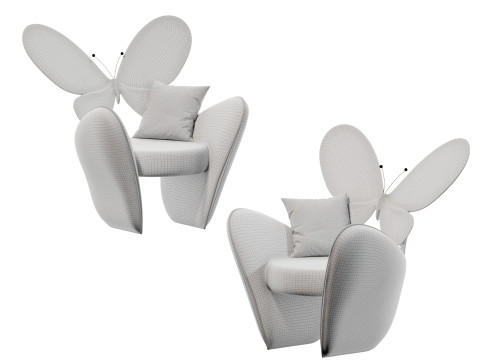 Modern light luxury butterfly lounge chair Lounge sofa-cr 3D-Modell