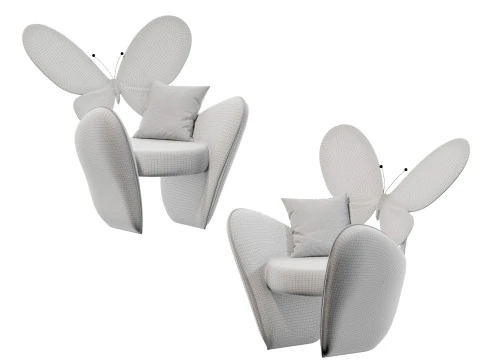 Modern light luxury butterfly lounge chair Lounge sofa-cr 3D Model