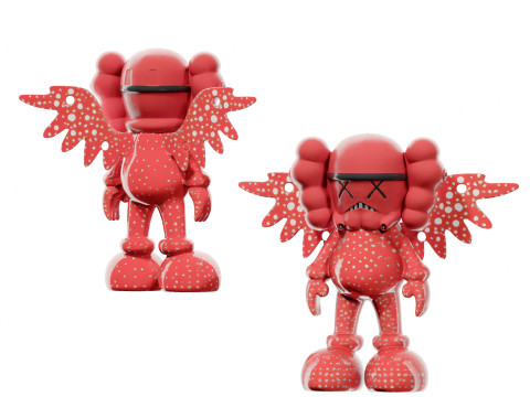Modern trend kaws figures-cr 3Dモデル