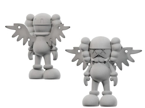 Modern trend kaws figures-cr 3D Model