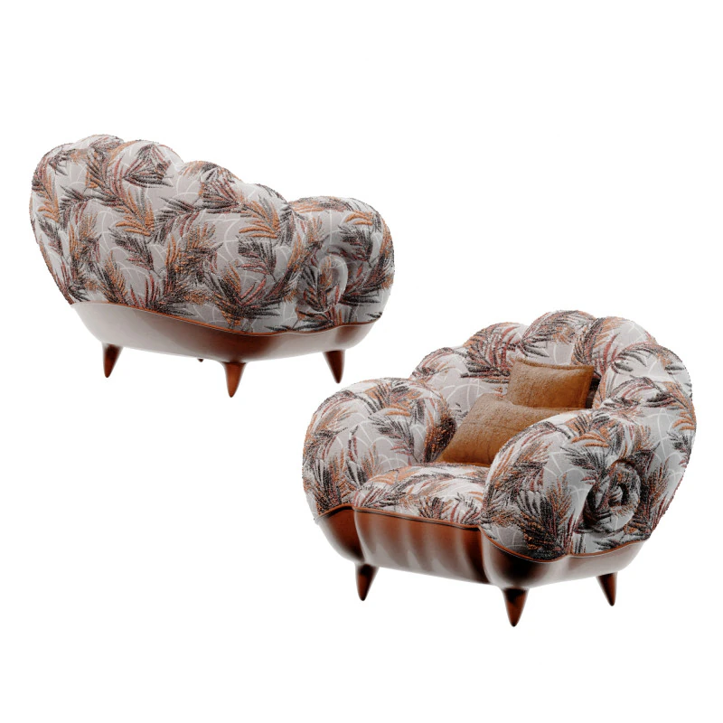 American-style light luxury leisure sofa Lounge chair 3D Model .c4d .max .obj .3ds .fbx .stl .blend 