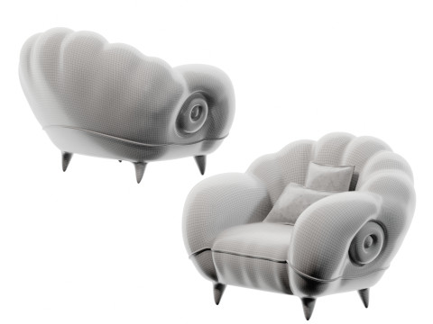 American-style light luxury leisure sofa Lounge chair 3Dモデル