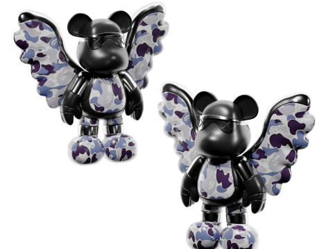 Modern Violent Bear Tide Toy Doll Sculpture Ornaments 3Dモデル