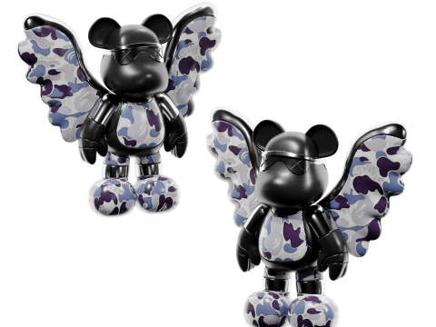 現代の暴力的なクマの潮のおもちゃの人形の彫刻の装飾品 3Dモデル