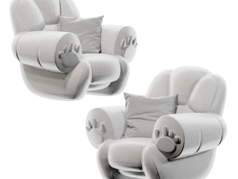 Modern childrens cartoon sofa 3D Model