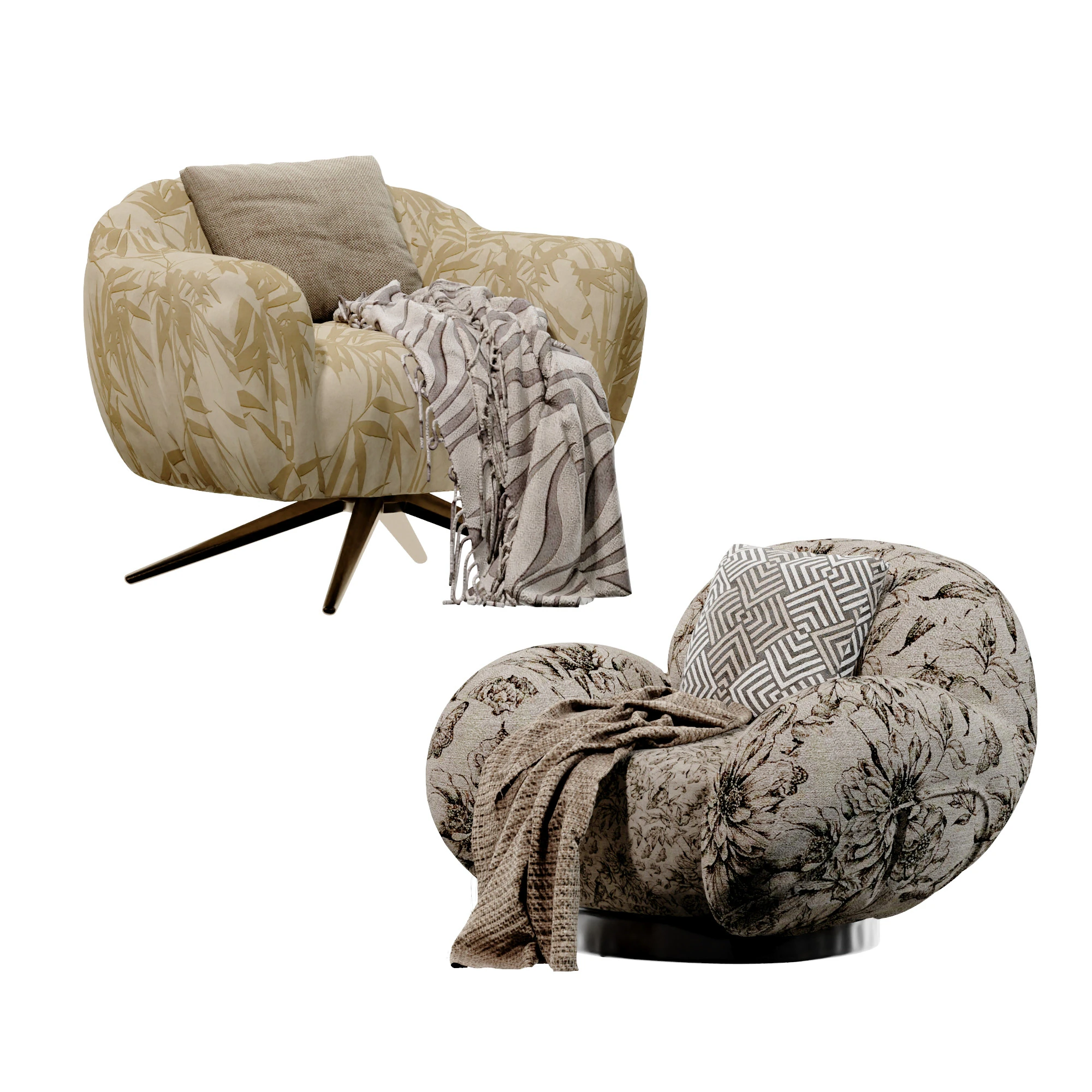 Modern pre-owned lounge chair Lounge sofa-cr 3D Model .c4d .max .obj .3ds .fbx .stl .blend