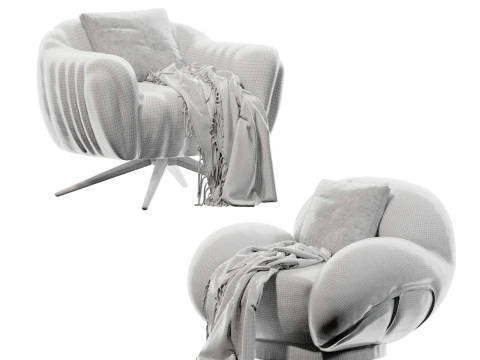 Modern pre-owned lounge chair Lounge sofa-cr 3D Model