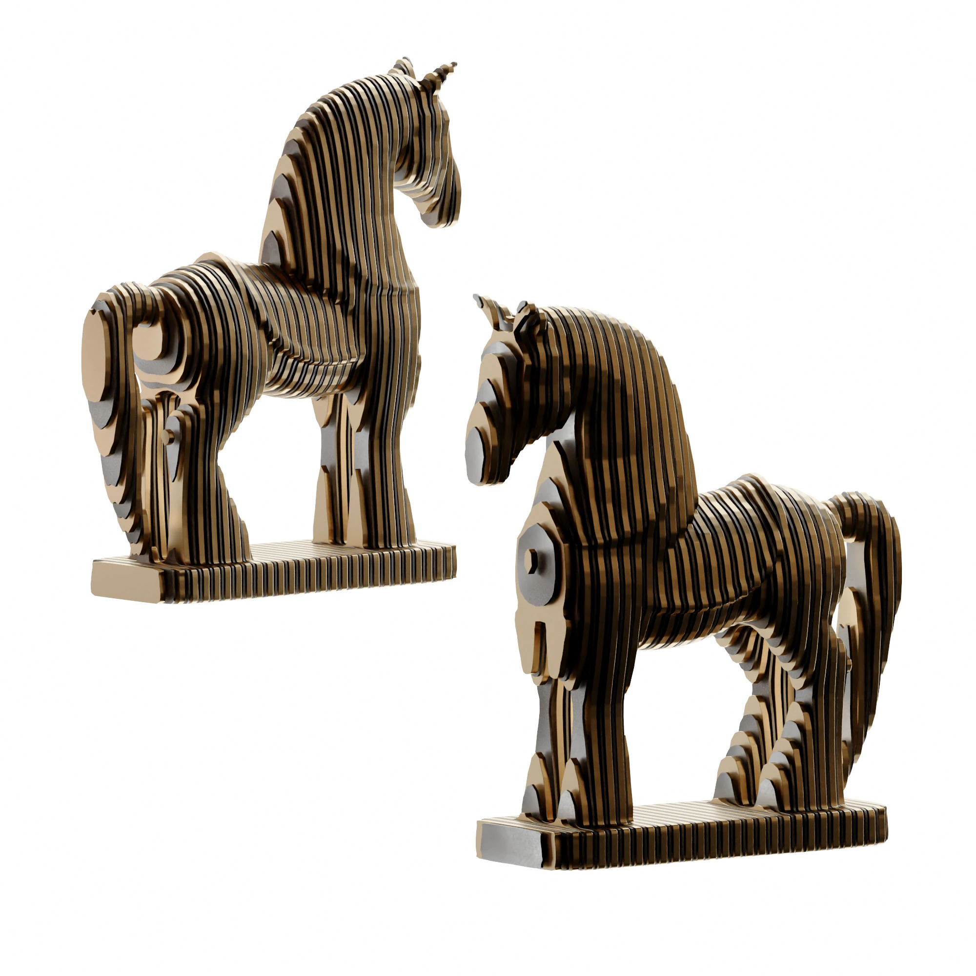 New Chinese art war horse sculpture 3D Model .c4d .max .obj .3ds .fbx .stl .blend 