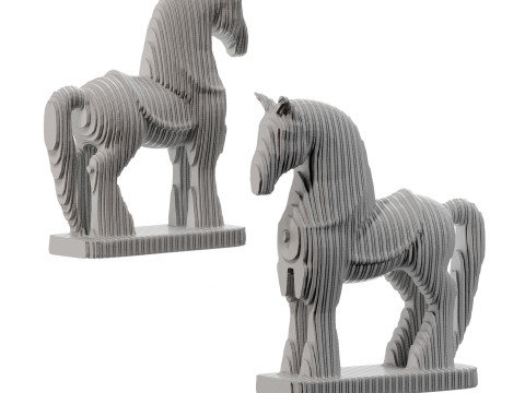 New Chinese art war horse sculpture Modèle 3D