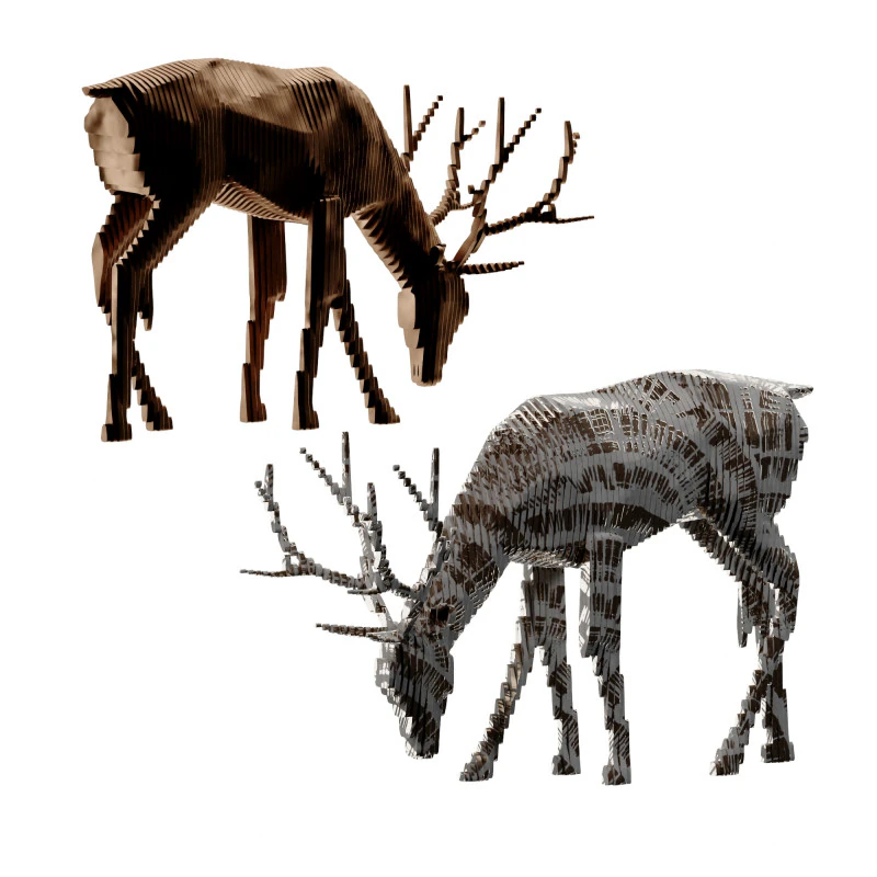 New Chinese art sculpture Fawn-cr 3D Model .c4d .max .obj .3ds .fbx .stl .blend 