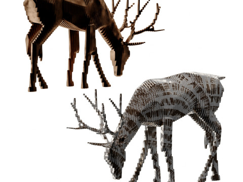 New Chinese art sculpture Fawn-cr 3Dモデル