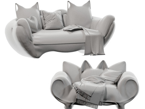 Modern cartoon childrens single sofa Multi-person sofa combination-cr 3D-Modell