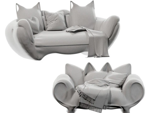 Modern cartoon childrens single sofa Multi-person sofa combination-cr 3D Model