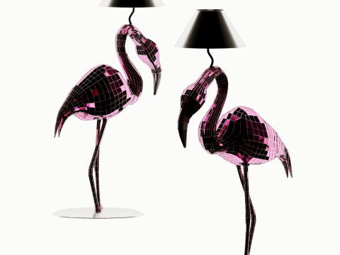 Modern metal flamingo floor lamp 3Dモデル