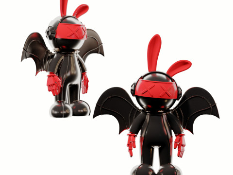 Modern trend winged figure sculpture-cr 3Dモデル
