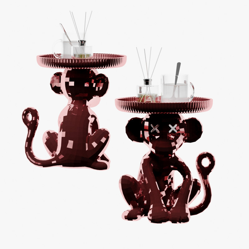 Modern metal monkey side table-cr 3D Model .c4d .max .obj .3ds .fbx .stl .blend 