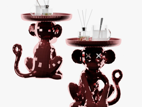 Modern metal monkey side table-cr 3Dモデル