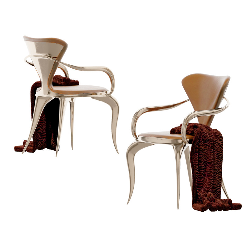 Modern luxury dining chairs 3D Model .c4d .max .obj .3ds .fbx .stl .blend