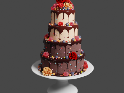 Wedding Cake Modello 3D