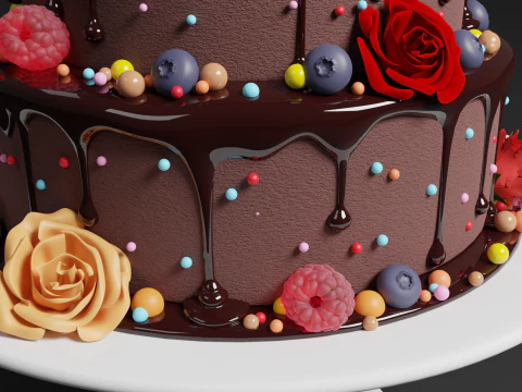 Wedding Cake 3D Model
