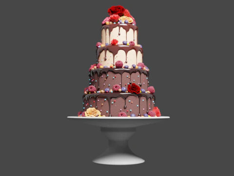 Wedding Cake 3D Model