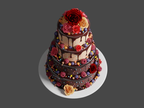 Wedding Cake 3D Model