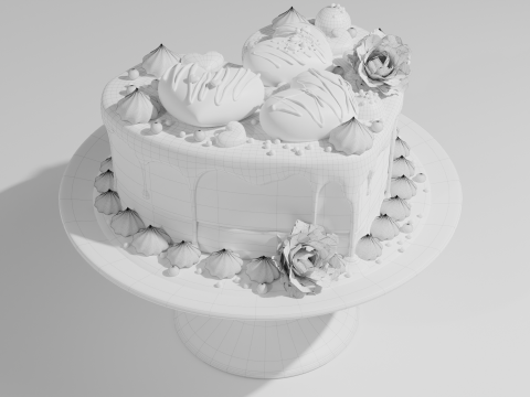 Heart Cake 3D Model
