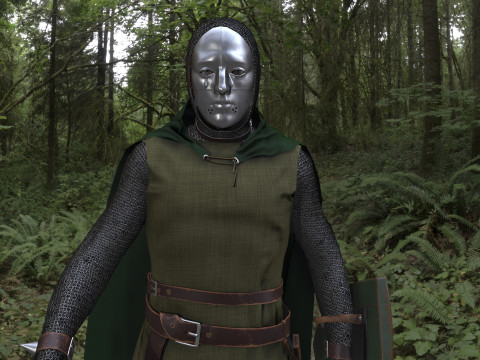 Masked Knight 3D Model
