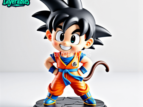 Chibi Goku 3D Printable Figure 3Dプリントモデル