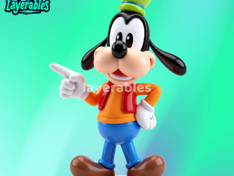 Chibi-Style Goofy 3D Printable Model - Playful Pose 3D 模型