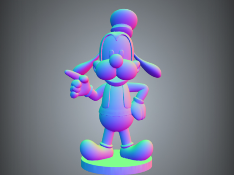 Chibi-Style Goofy 3D Printable Model - Playful Pose 3D Модель